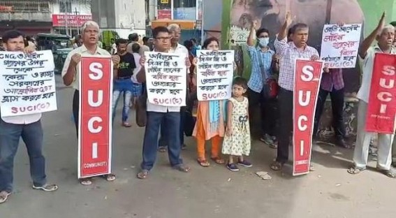 SUCI held protest against the CNG and PNG Price hikes in Tripura SUCI held protest against the CNG and PNG Price hikes in Tripura